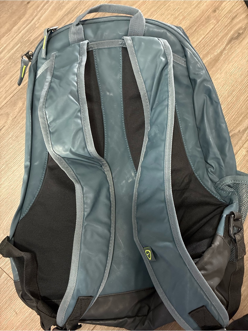 Nike Slate Gray Backpack with Neon Yellow and Gold Accents - Picture 2 of 3